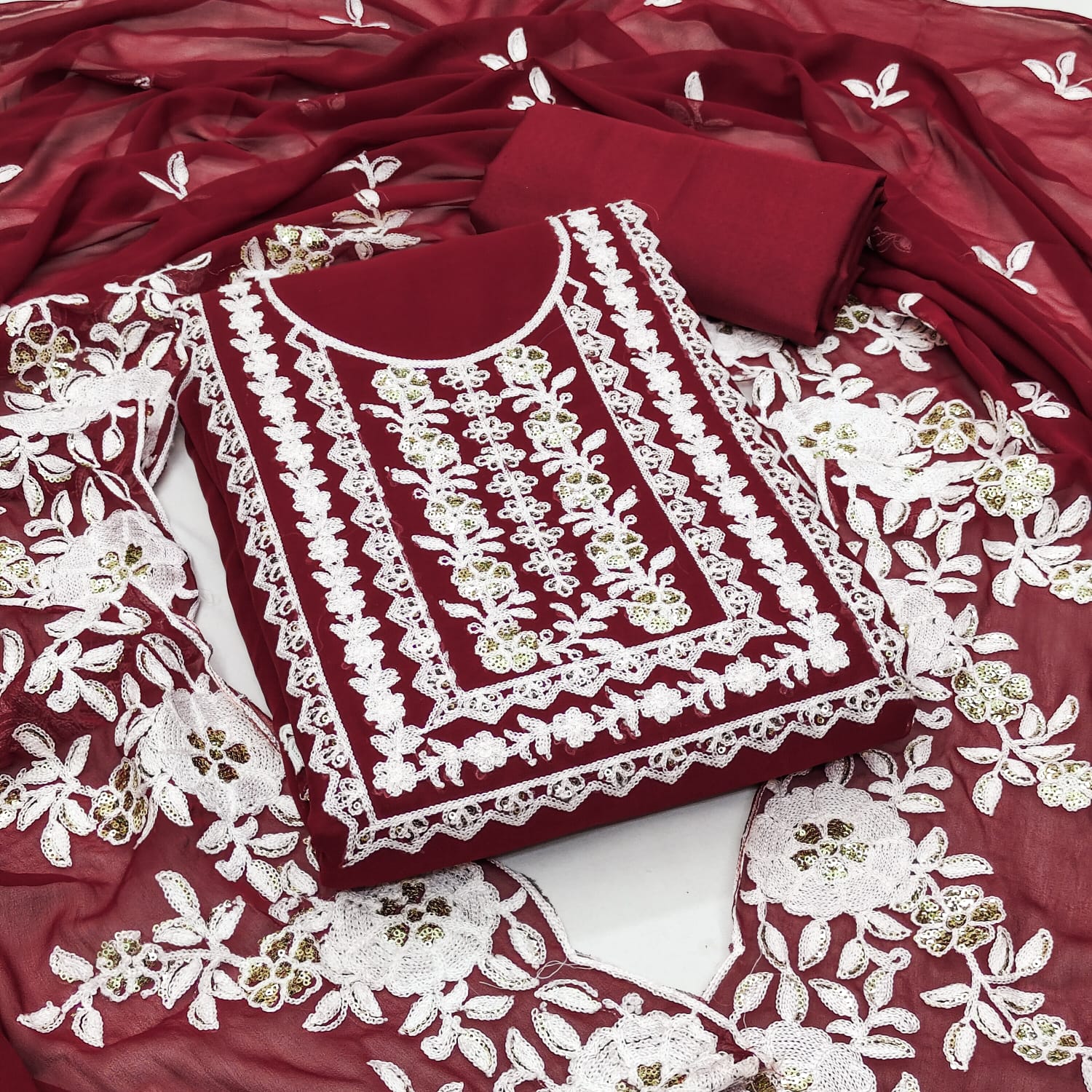 Ds Designer Suit Sequence Work Non Catalog Dress Material Wholesale Price In Surat
